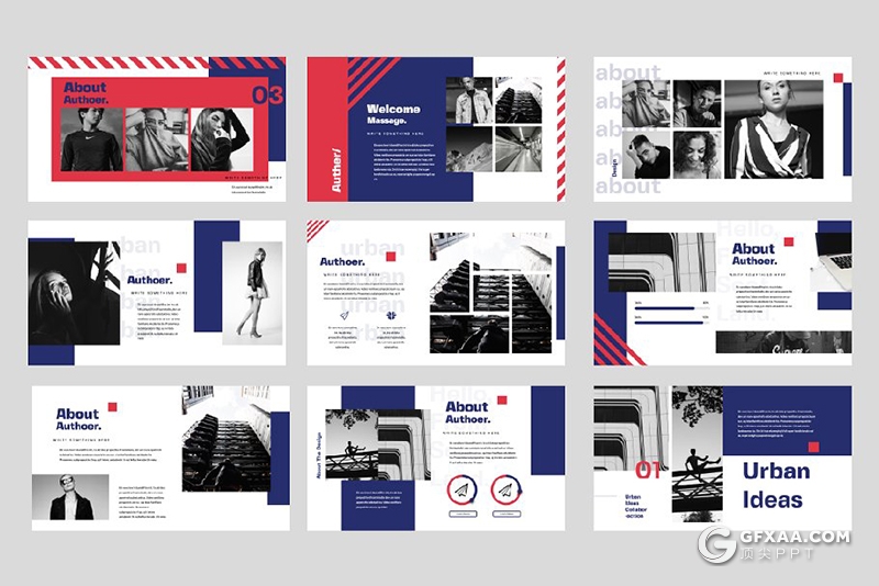 51页扁平化服装品牌介绍服装展示ppt模板 - 顶尖PPT