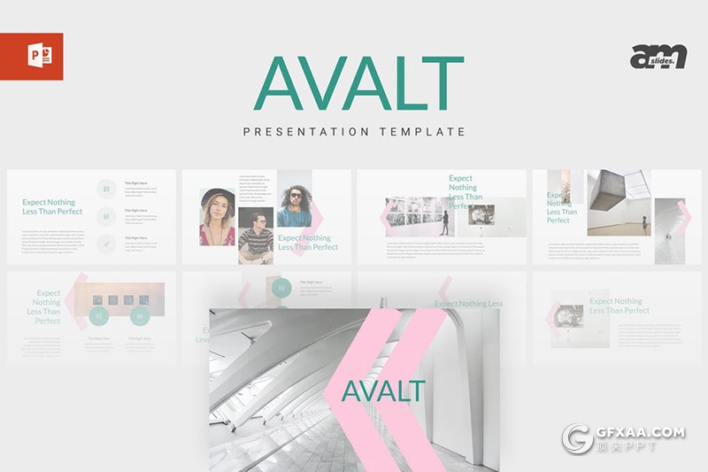 30页扁平化粉丝文艺风格ppt模板 - 顶尖PPT