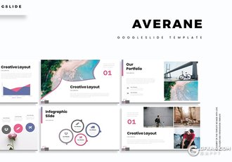 30页5种渐变配色企业年中报告总结Google slides模板 - 顶尖PPT