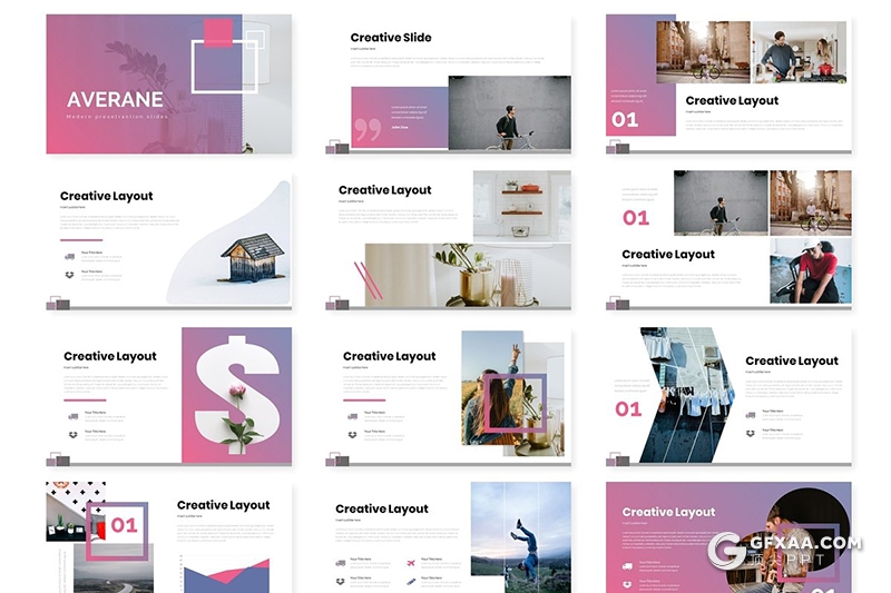 30页5种渐变配色企业年中报告总结ppt模板 - 顶尖PPT