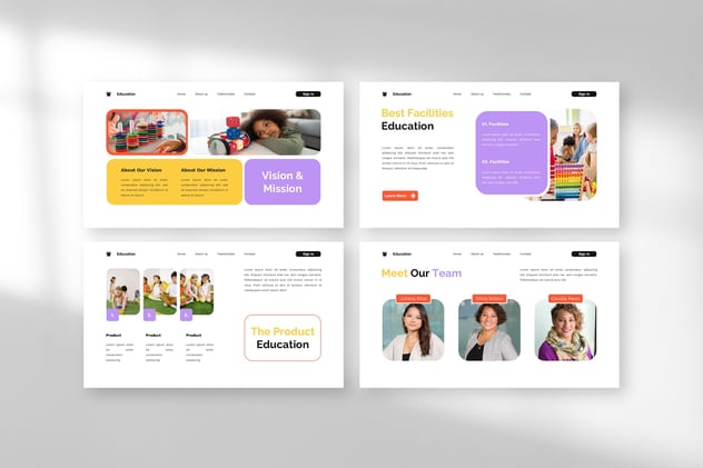 幼儿园教育理念学校介绍keynote模板 - 顶尖PPT