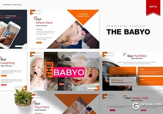 30页5种主题配色婴儿宝宝照片展示ppt模板 - 顶尖PPT