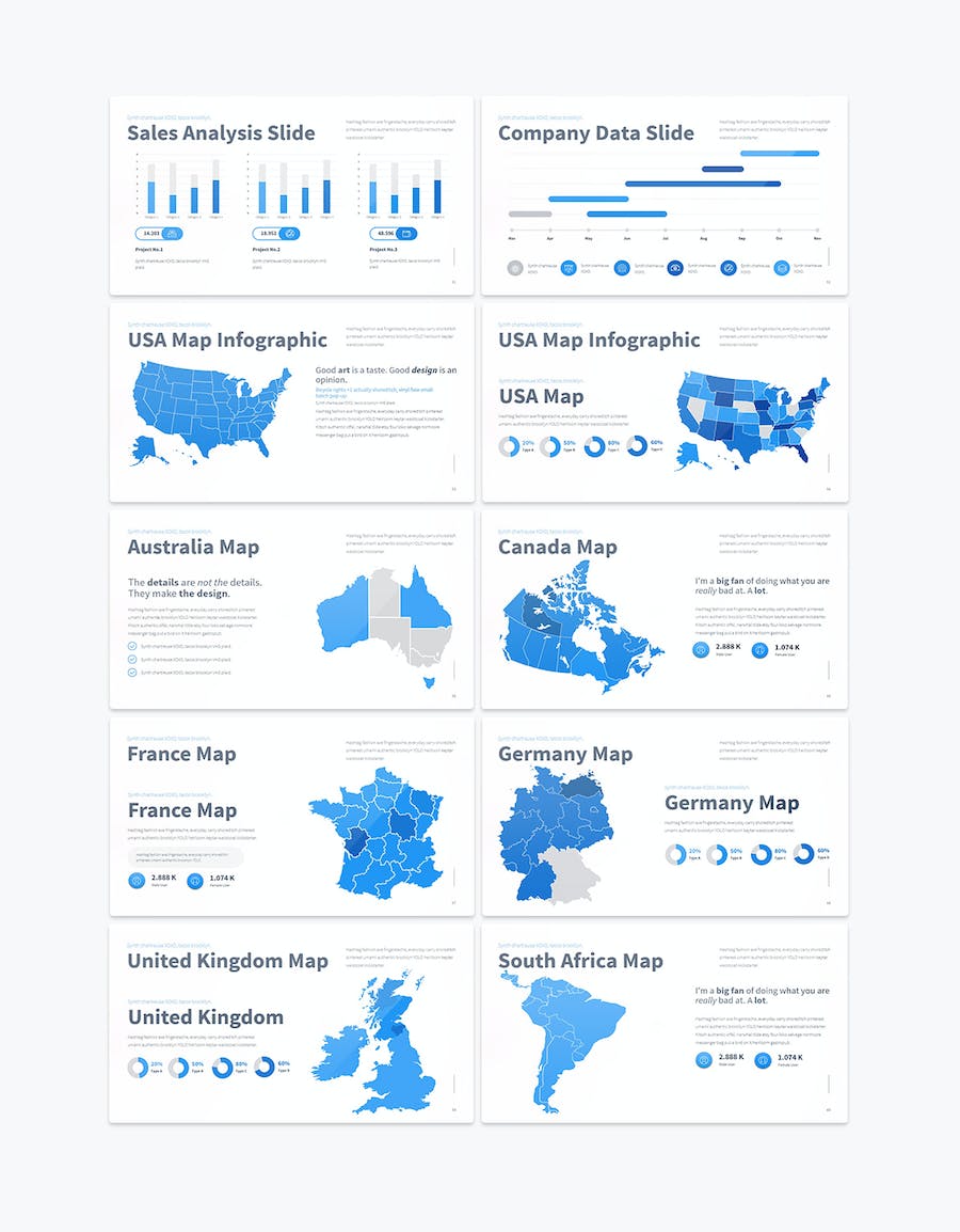 创意图片版式商务商业通用国外PPT模板 - 顶尖PPT