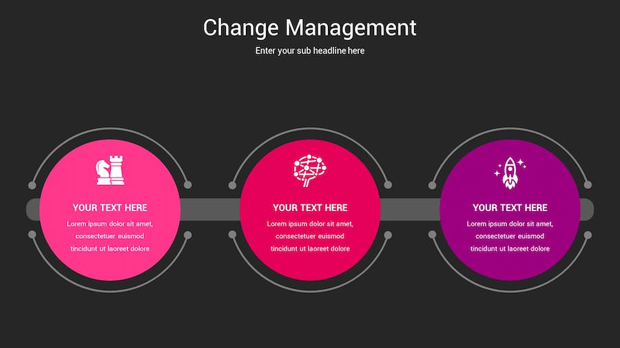 变更管理深色主题Keynote模板 - 顶尖PPT