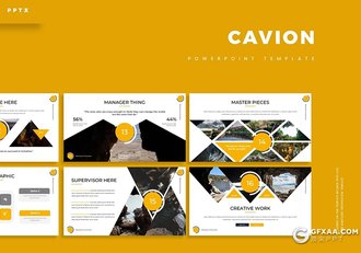 30页创意三角形户外风景展示PPT模板 5种主题配色 - 顶尖PPT