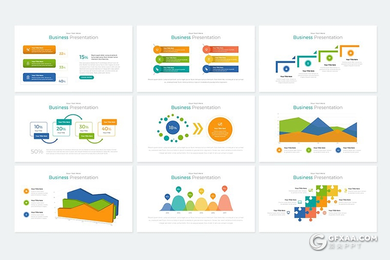 200页国外高端商务图形图表数据统计PPT模板 - 顶尖PPT