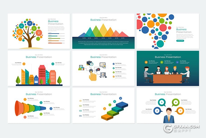 200页国外高端商务图形图表数据统计PPT模板 - 顶尖PPT