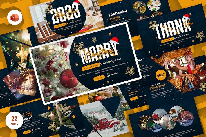 新年圣诞节婚礼派对活动策划节日氛围PPT模板 - 顶尖PPT