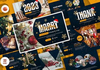 新年圣诞节婚礼派对活动策划节日氛围PPT模板 - 顶尖PPT