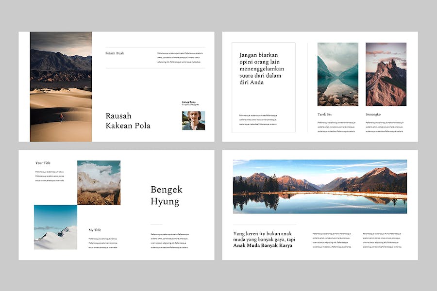 极简风个人作品集展示PPT模板 - 顶尖PPT