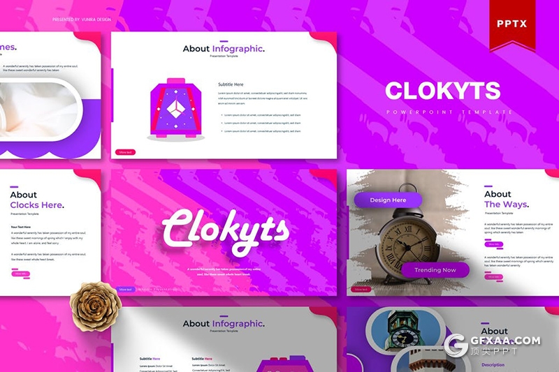 30页5种配色创意图形设计产品介绍展示PPT模板 - 顶尖PPT