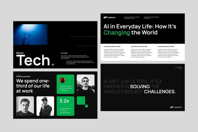 初创人工智能AI科技公司PPT模板 - 顶尖PPT