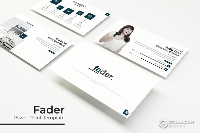 30页国外极简商务风格PPT模板 5种主题配色 - 顶尖PPT