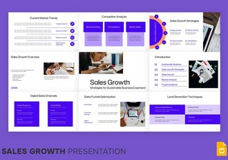 销售增长数据分析PPT模板 - 顶尖PPT