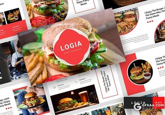 36页西式汉堡美食介绍展示PPT模板 - 顶尖PPT