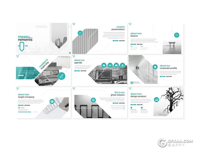 30页企业团队介绍项目合作展示PPT模板 5种主题配色 - 顶尖PPT