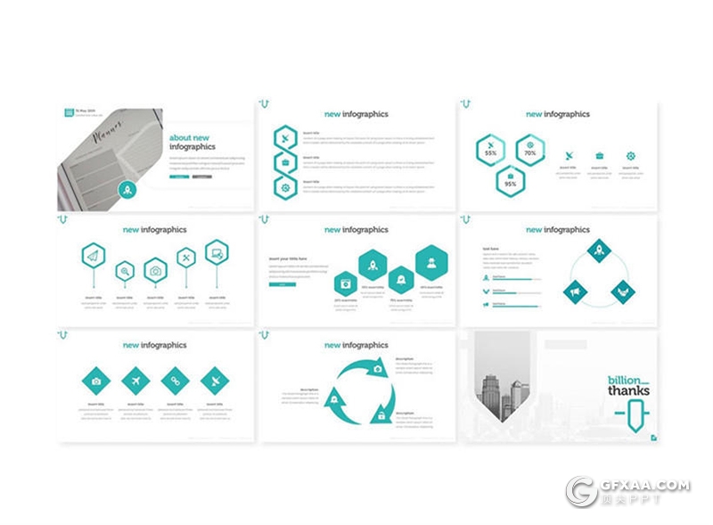 30页企业团队介绍项目合作展示PPT模板 5种主题配色 - 顶尖PPT