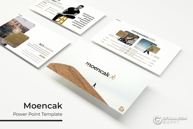 30页户外探险攀登者PPT模板 5种主题配色 - 顶尖PPT