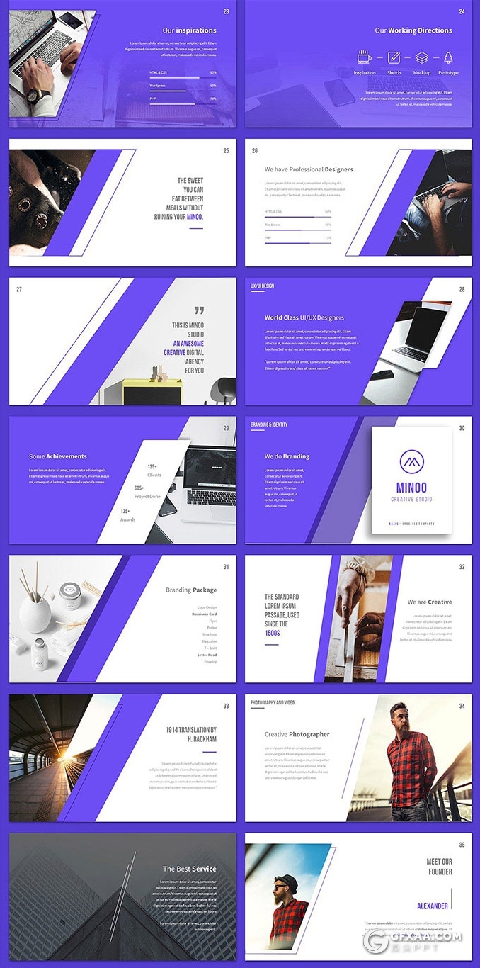 98页国外精美商务风格工作总结计划多用途keynote模板 - 顶尖PPT