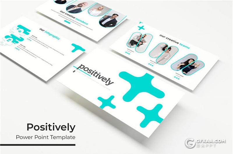 30页星形元素组合团队人员介绍PPT模板 5种主题配色 - 顶尖PPT