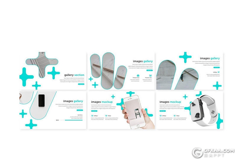 30页星形元素组合团队人员介绍PPT模板 5种主题配色 - 顶尖PPT