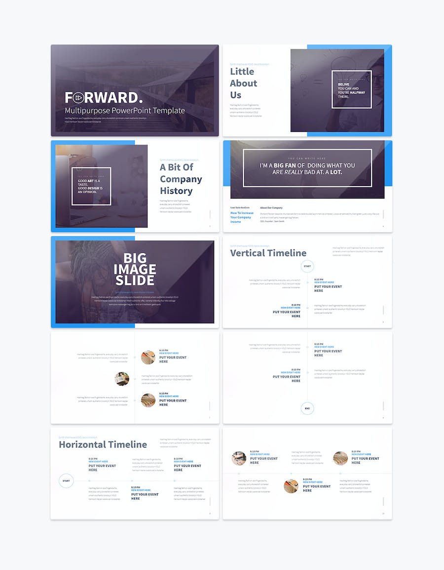 创意图片版式商务商业通用国外PPT模板 - 顶尖PPT