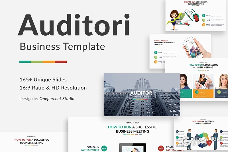 166页卡通商务图形国外高端商务PPT模板 - 顶尖PPT