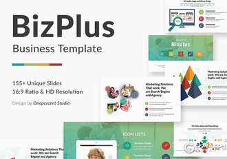 156页国外高端图形设计多种色彩搭配商务多用途Google slides模板 - 顶尖PPT