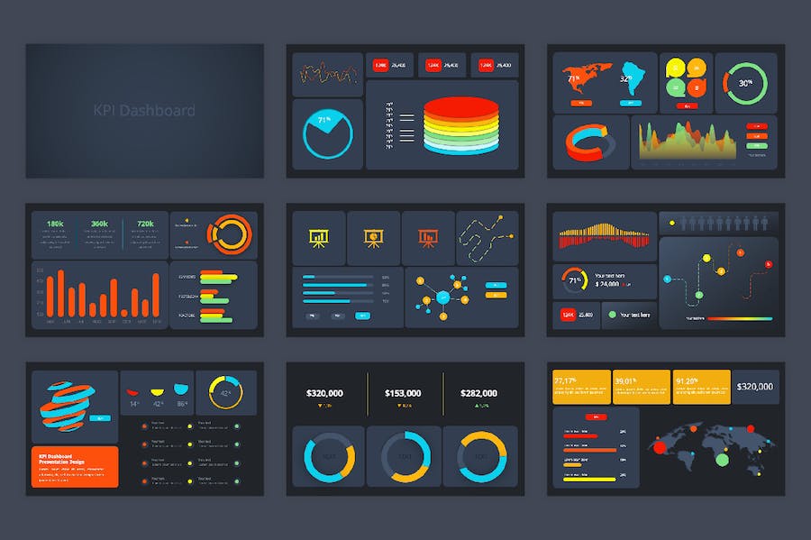 企业运营KPI数据分析报告展示PPT模板 - 顶尖PPT