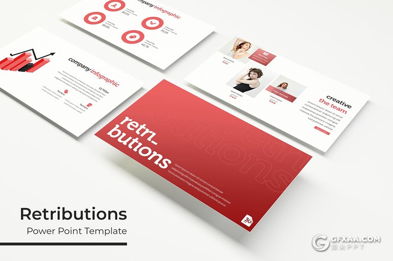 30页简约欧美商务风格PPT模板 5种主题配色 - 顶尖PPT