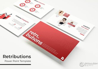 30页简约欧美商务风格PPT模板 5种主题配色 - 顶尖PPT