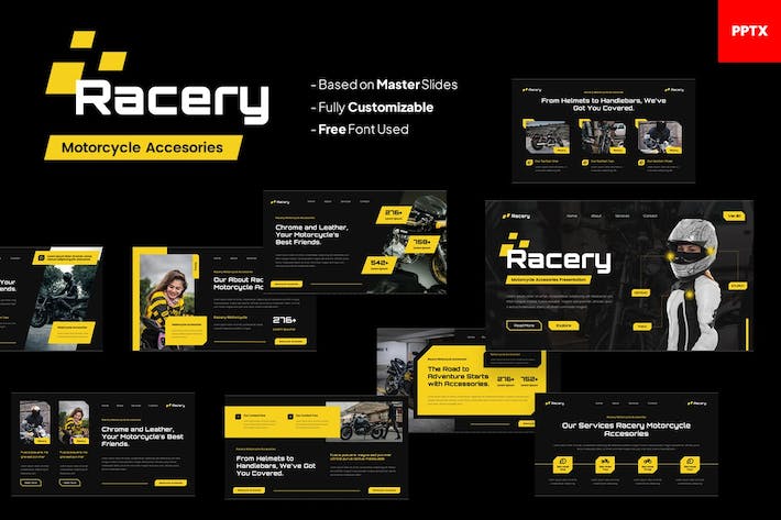 摩托车配件行业销售方案PPT模板 - 顶尖PPT