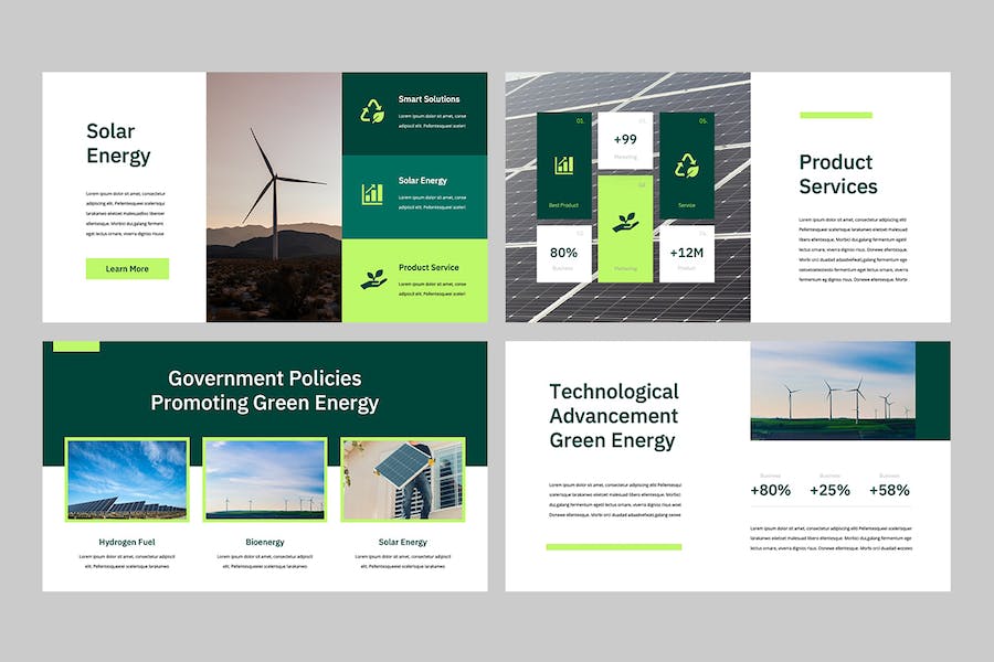 太阳能清洁能源开发方案PPT模板 - 顶尖PPT