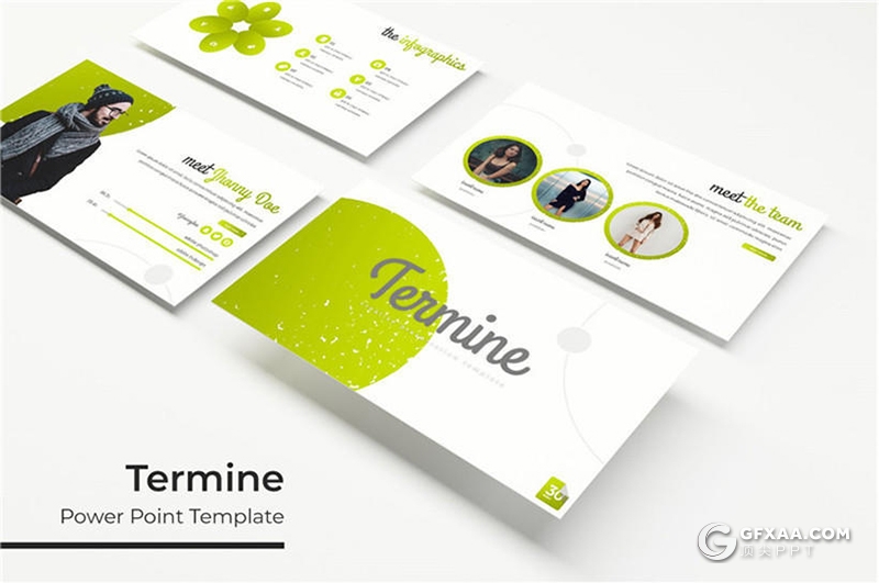 30页创意圆形组合设计个人团队简历商务PPT模板 5种主题配色 - 顶尖PPT