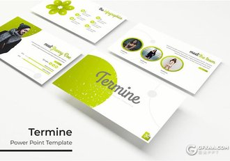 30页创意圆形组合设计个人团队简历商务PPT模板 5种主题配色 - 顶尖PPT