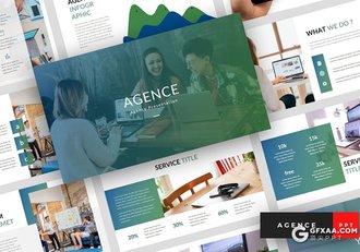 36页渐变绿团队介绍公司工作环境展示ppt模板 - 顶尖PPT