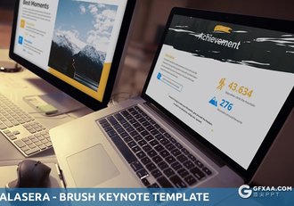 户外冒险运动风景展示keynote模板 3种主题配色 - 顶尖PPT