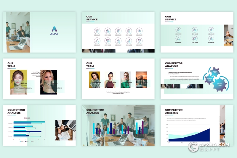 34页简约风格企业项目汇报工作统计分析多用途keynote模板 - 顶尖PPT
