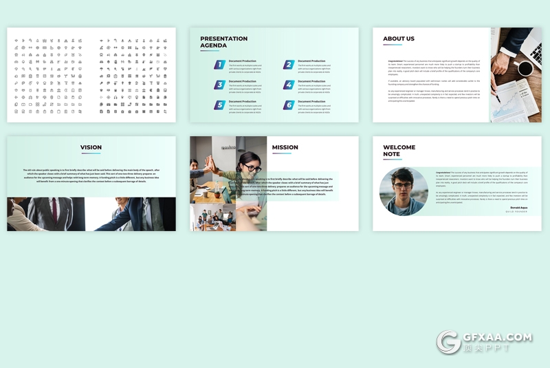34页简约风格企业项目汇报工作统计分析多用途keynote模板 - 顶尖PPT