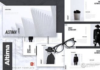 30页5种配色模特服装商业摄影展示ppt模板 - 顶尖PPT