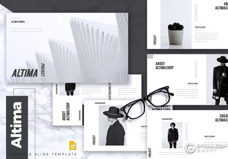 30页5种配色模特服装商业摄影展示Google slides模板 - 顶尖PPT