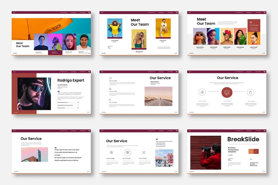 多彩创意商务企业品牌形象展示PPT模板 - 顶尖PPT