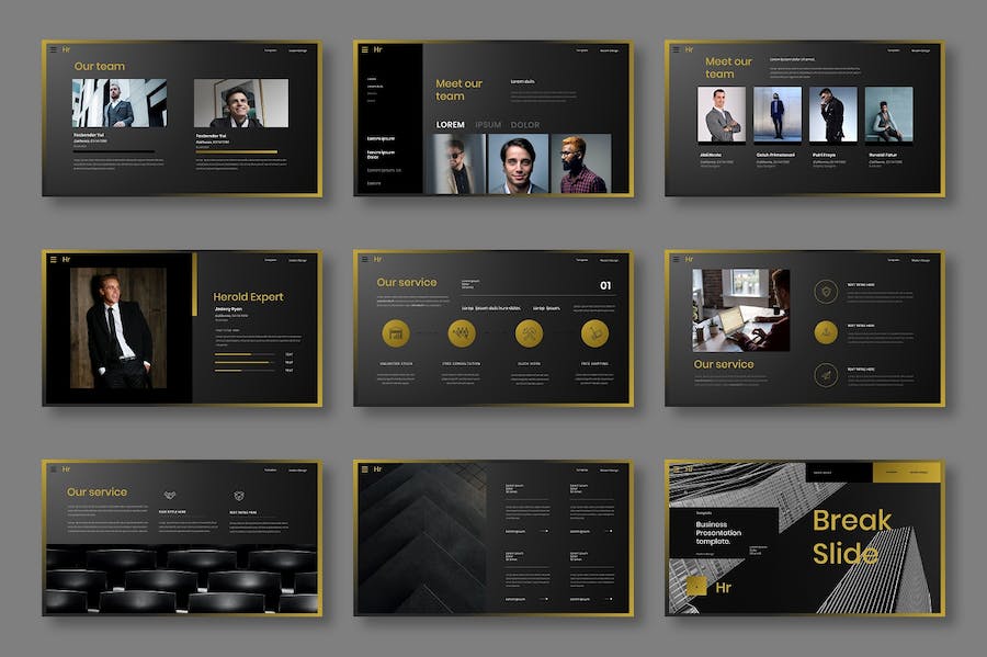 商务企业品牌形象视觉识别展示Keynote模板 - 顶尖PPT