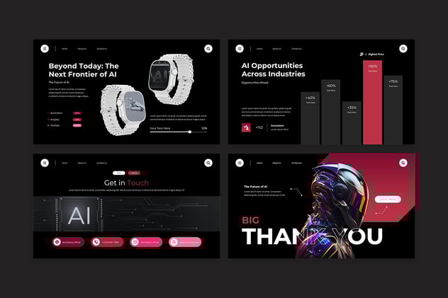 AI人工智能演示keynote模板 - 顶尖PPT