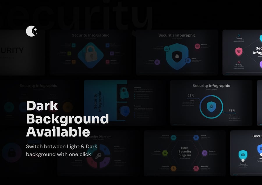 安全防护信息图形keynote模板 - 顶尖PPT