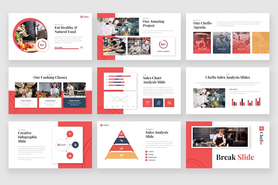 烹饪学校宣传介绍keynote模板 - 顶尖PPT
