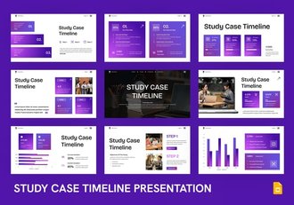专业研究案例时间线Keynote模板 - 顶尖PPT