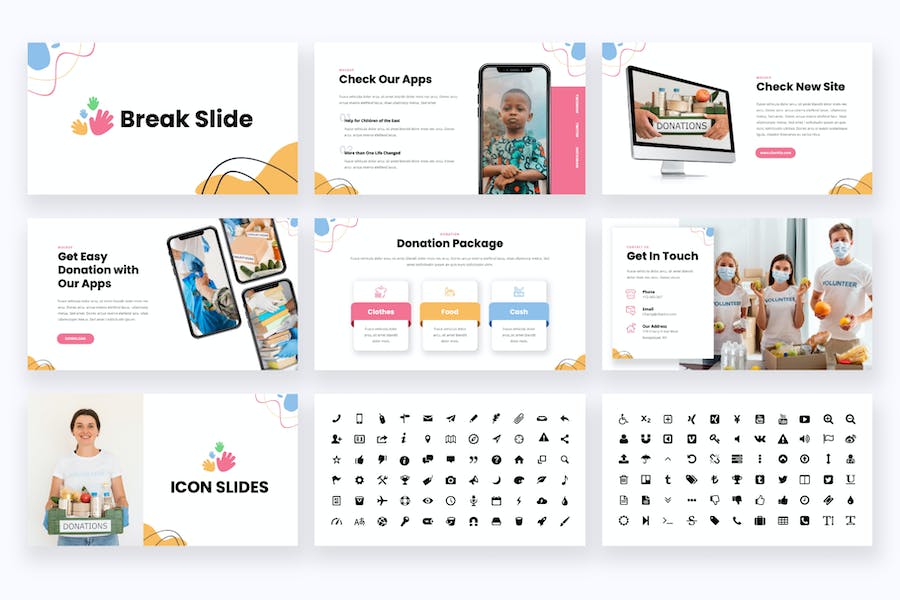 慈善基金会公益宣传主题演讲Keynote模板 - 顶尖PPT