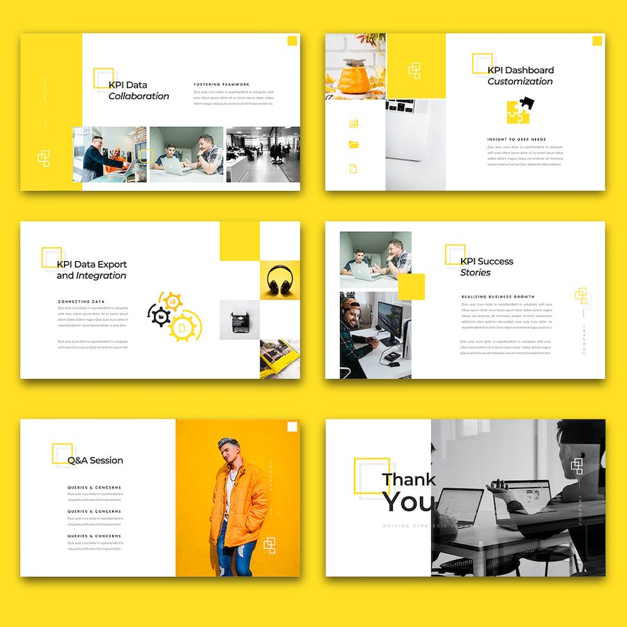 KPI性能指标商业报告PPT模板 - 顶尖PPT