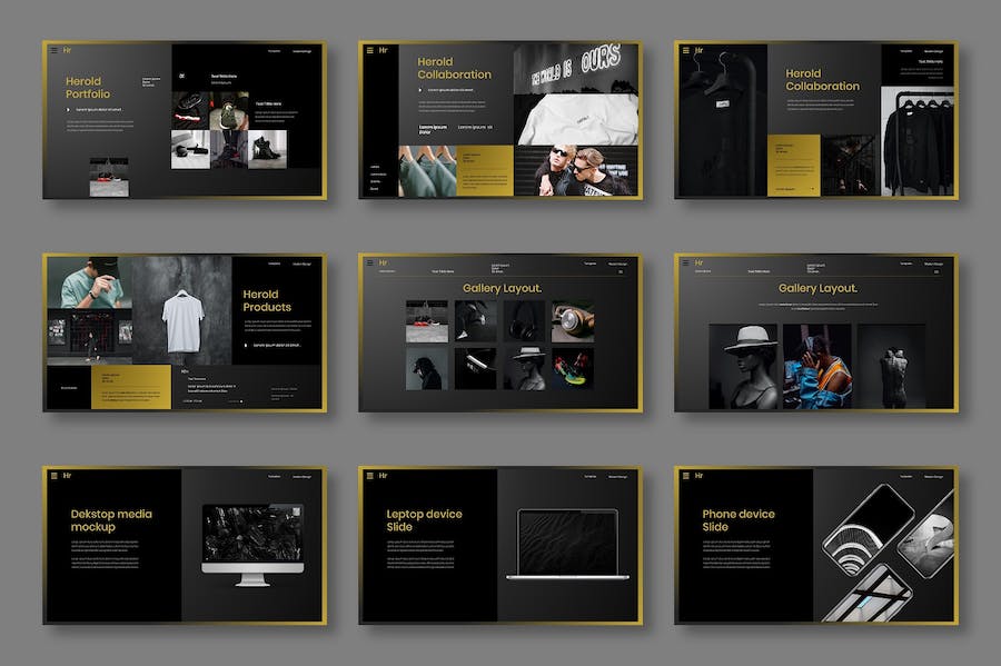 商务企业品牌形象视觉识别展示Keynote模板 - 顶尖PPT